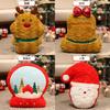Christmas Theme Deer Bell Gingerbread Man Santa Claus Plush Doll Toy Pillow For Festive Atmosphere And Childrens Gift