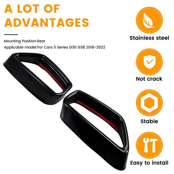 Пара декоративных накладок на задние глушители выхлопной трубы для BMW 5 серии G30/G38 2018-2022