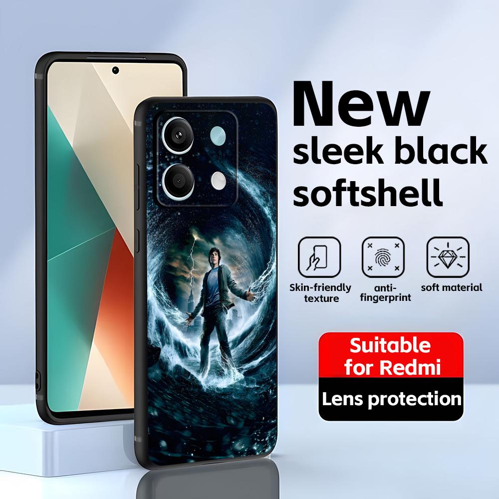 Классические фильмы Перси Джексон Чехол для телефона Для Redmi Note 14 13 12 11 Pro Plus S 5G 14C A3 Мягкий Черный Чехол для телефона