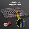 USB 6 Channel Live Studio Audio Mixer Bluetooth Console Amplifier DJ Karaoke Mixing Digital Mini Microphone Sound Mixer