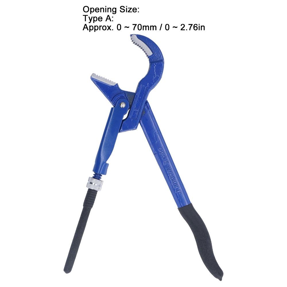 45° Bent Nose Universal Metric Wrench 0‑70mm Opening High Carbon Steel Wrench Bathroom Plumbing