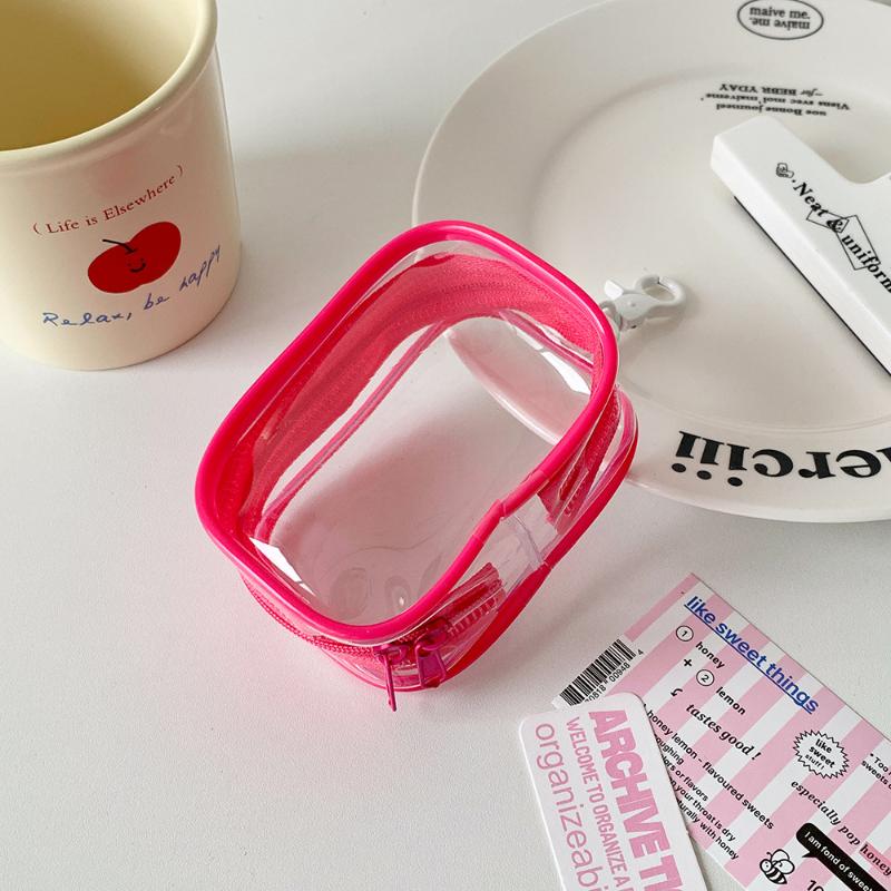 Прозрачный ПВХ плюшевый органайзер для хранения кукол, квадратный кошелек-органайзер для наушников с брелоком, аниме мультяшный дисплей для игрушек, защитный чехол