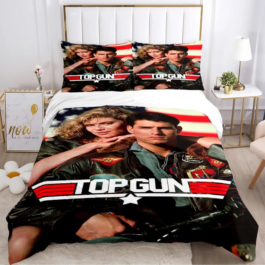 3D HD Печать Классический Фильм Top Gun Комплект Постельного Белья, Топ Ган Пододеяльник Мягкое Одеяло и Наволочки Для взрослых детей
