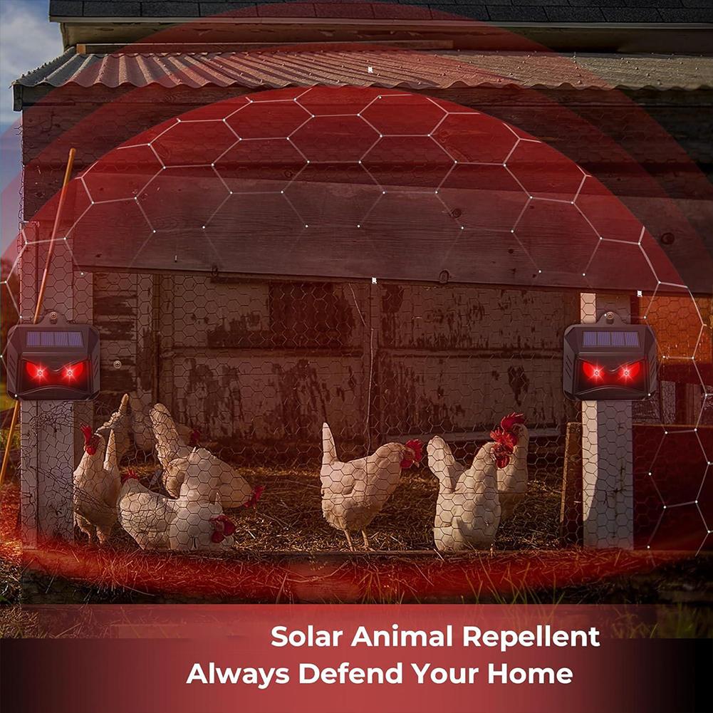 2Pcs Deer Repellent Devices Scare Animals Away Outdoor Coyote Raccoon Deterrent Wild Boar Rabbit Repeller for Skunk Deer Coyote