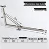304 Stainless Steel Folding Triangle Bracket for Load-Bearing Storage Support