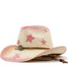 Western Cowboy Hat Straw Hat Women's Summer Big Brim Beach Seaside Travel Vacation Straw Shade Sunscreen Hat
