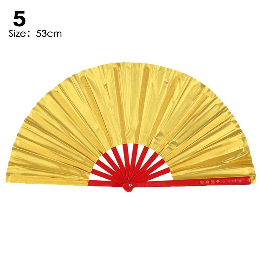 Black Red Chinese Tai Chi Chinoiserie Gift Folding Stage Fan Plastic Bone Fan Yoga Fan Kung Fu Fan