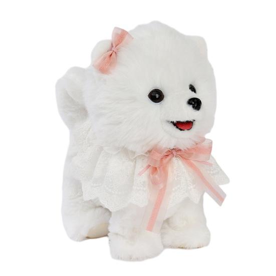 Электрическая плюшевая игрушка-собака с движением вылизывания языком, реалистичными звуками, ходящая плюшевая собачка на поводке, повторяет то, что вы говорите, симуляция чучела животного