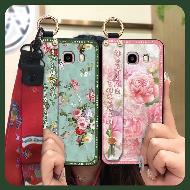 For Mom Kickstand Phone Case For Samsung Galaxy J510/J5 2016/J5108 Waterproof Dirt-resistant Wrist Strap Lanyard Fashion