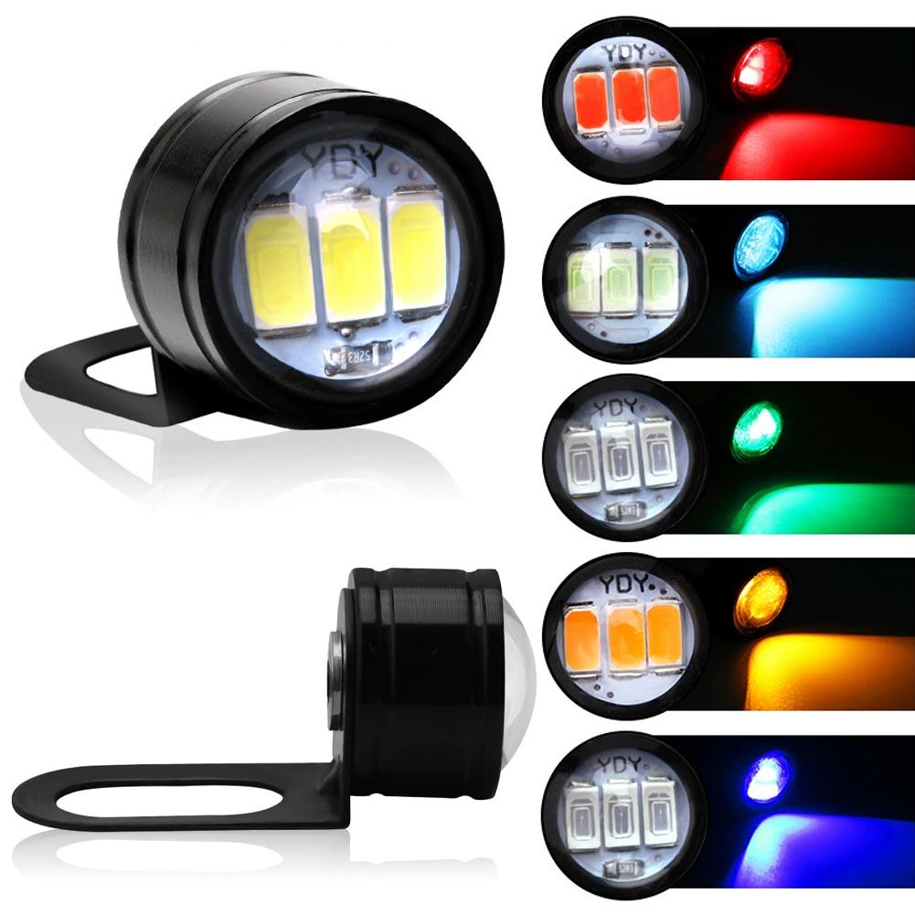 2Pcs Motorcycle Auto LED DRL Daytime Running Lights Eagle Eye Backup Lamp Automobiles Reversing Parking Turn Signal Lamp