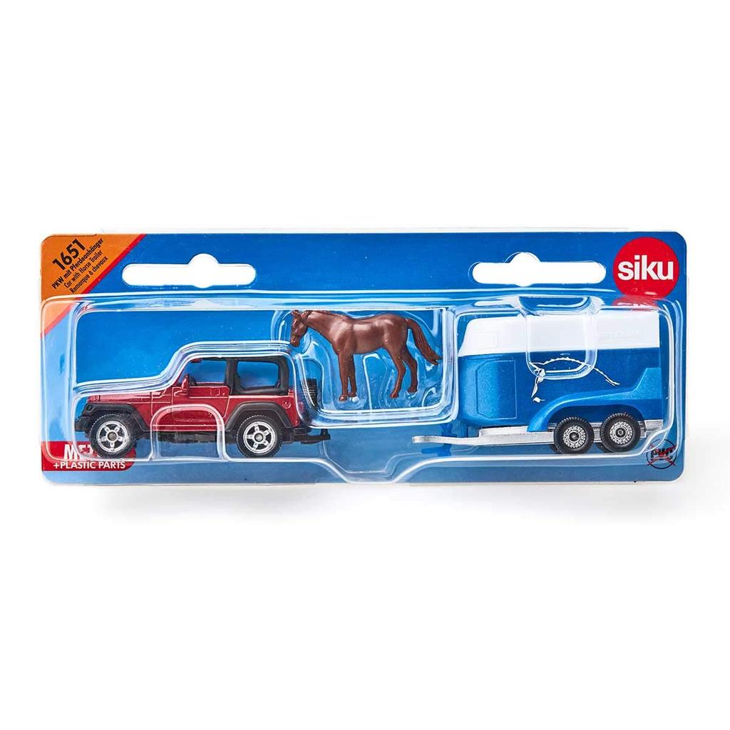 BorneLund SIKU Jeep with Horse Trailer SK1651