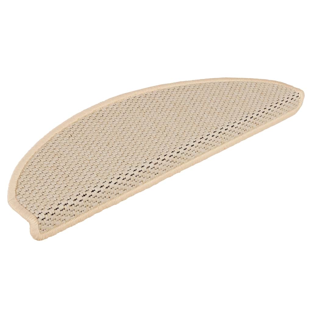 Self Adhesive Stair Treads Sisal Look 30 pcs 65 x 21 x 4 cm