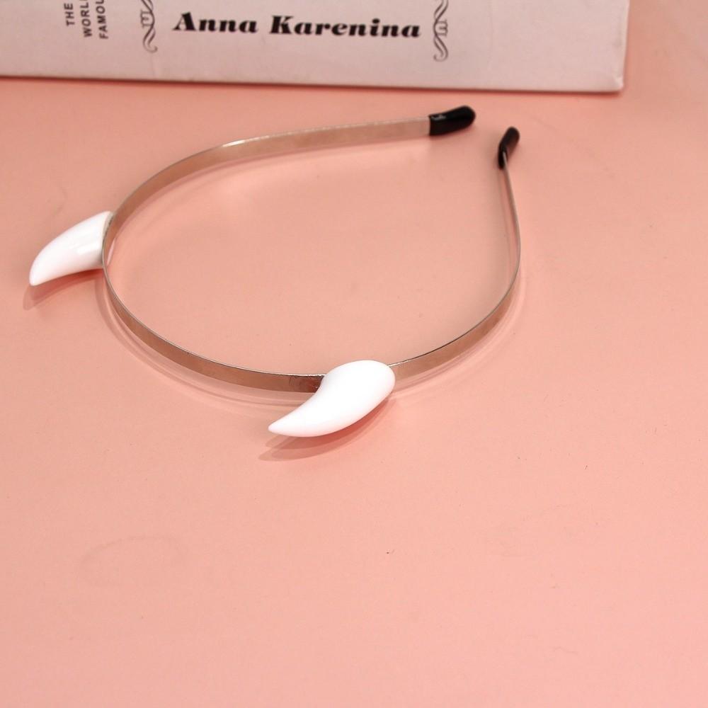 Resin Ox Horn Hair Clips Animal Anime Headband Devil Horn Hairband Daily Styling