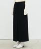 Nigaennikol Box Pleated Long Skirt_Black