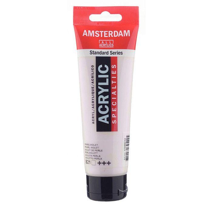 Peinture acrylique - Amsterdam - Acrilico Standard - 120 Ml - Viola Perla - Résistante à la lumière