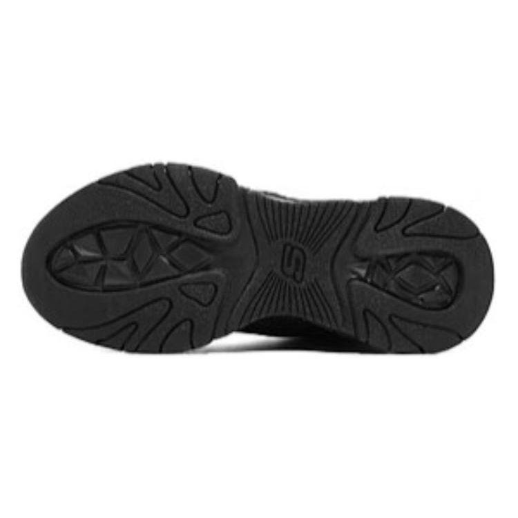 Skechers Stamina V6 Ткань Синтетическая кожа Удобные Универсальные Средневысокие Папины кроссовки Женские кроссовки Черный 177295-BBK