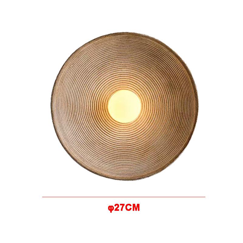 Фоновая стена в стиле ретро-ресторана, круглая прикроватная лампа в стиле дзен-чайной комнаты для проживания в семье