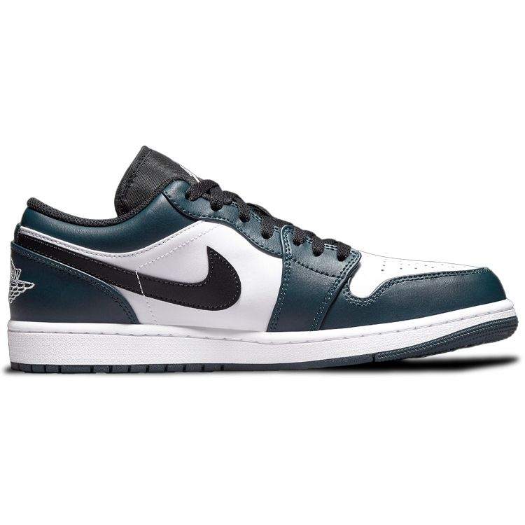 Мужские кроссовки Air Jordan 1 Low Dark Teal Armory-Navy White Black 553558-411