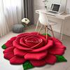 Home Living Room Home 3d Three-dimensional Floor Mat Flower Floor Mat Crystal Velvet Carpet Round Peony Petal Shaped Mat
