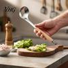 Kitchen Tools for Cooking Meatball Spoon Maker Tool, Stainless Steel Non-stick Scoop, Long Wooden Handle Shaping Gadget Equipment Meatballs