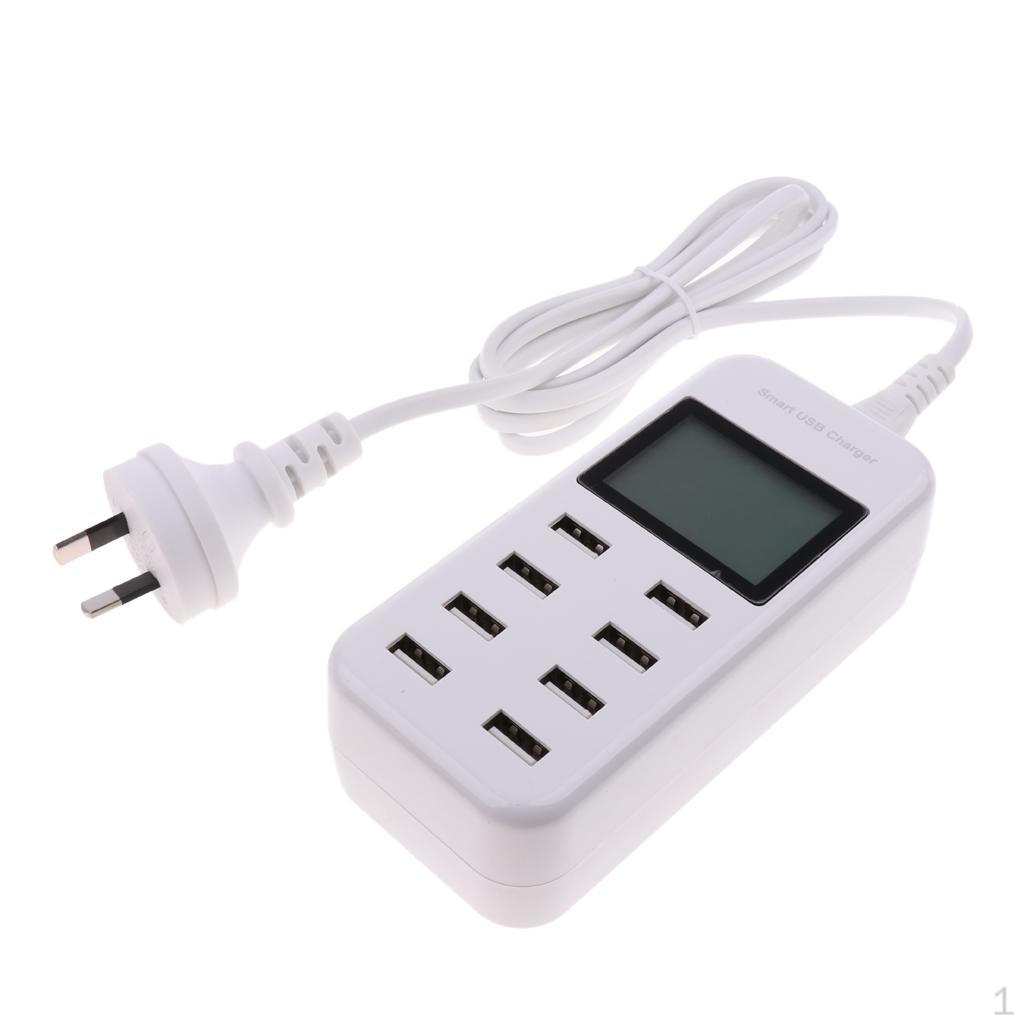 USB-хаб с адаптером питания, зарядная станция, вилки AU с 8 слотами