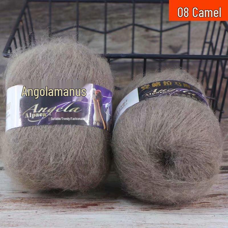 Пряжа из ангоры и мохера - 42 г, тонкая, с длинным ворсом, для вязания крючком, спицами и на машине, идеальна для пальто и шалей, бесплатная доставка