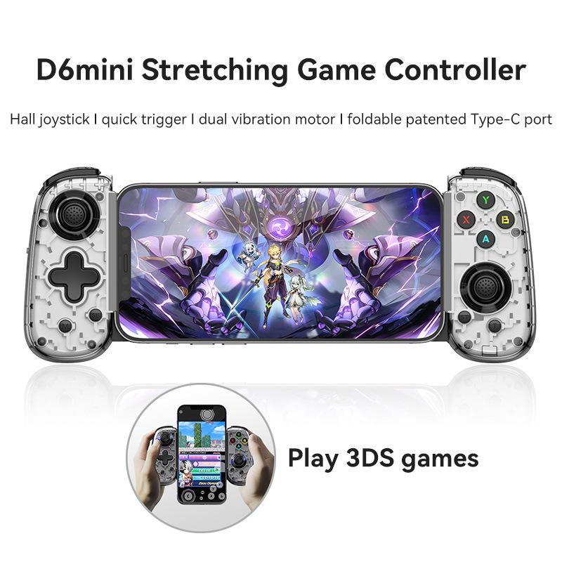 Игровой контроллер D6mini Stretch с беспроводным/проводным двойным режимом для SWITCH, Android, iOS и мобильных телефонов