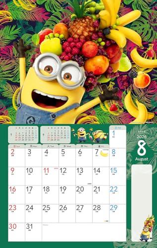 [Purchaser-exclusive Bonus Included] Minions Calendar (Monthly/Wall-hanging/600mm X 380mm) (Plenty of Stickers Included) (Impress Calendar 2026)