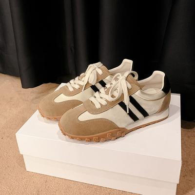 [Шей]~ Версия из коровьей кожи, цветная, ретро, на платформе, повседневная спортивная обувь для женщин