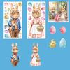 Waterproof Easter Door Stickers Creative Easter Bunny Static Cling Decal  Festive Decorations