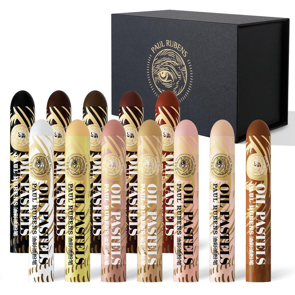 Paul Rubens HaiYa Oil Pastels, 12 Colors Super Jumbo Artist Soft Oil Pastels, Oil Pastel Crayons Art Supplies for Drawing