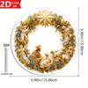 2D Nativity Scene Hanging Ornament. Transparent Circular Pendant for Home, Garden & Window Decor.