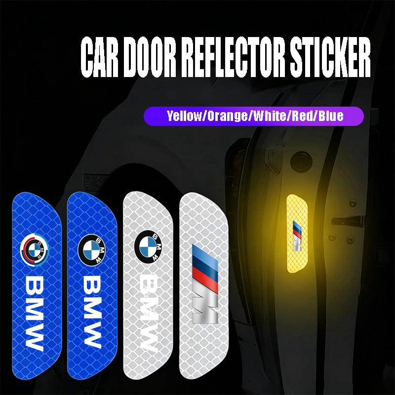 Car Reflective Door Sticker Safety Opening Warning Reflector Tape Decal For BMW X1 X2 X3 X5 X4 X6 X7 iX3 F20 F10 F07 E70 E46 E90