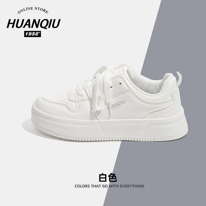 Global HH2265 маленькие белые туфли на толстой подошве женские весна 2025 новые туфли женские молочные розовые туфли fufu board shoes универсальные