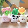 Cute Cute Potted Potted Little Panda Pendant Plush Toy Doll Pig Kitten Bag Hanging Keychain