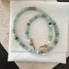 Natural Stone Beads Beaded Necklace Turquoise Beads Handmade Necklace New Necklace  for Girls Gift