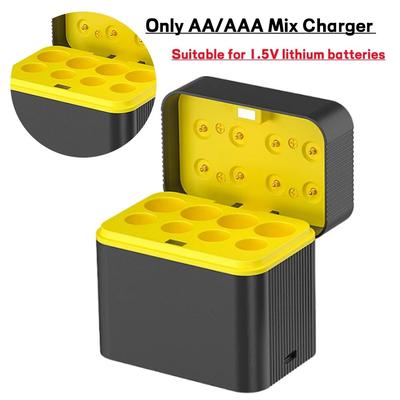 Зарядное устройство для литиевых батареек AA/AAA 1,5 В, 8 слотов, 1200 циклов перезарядки, умное зарядное устройство, интеллектуальный откидной тип, порт Type-C