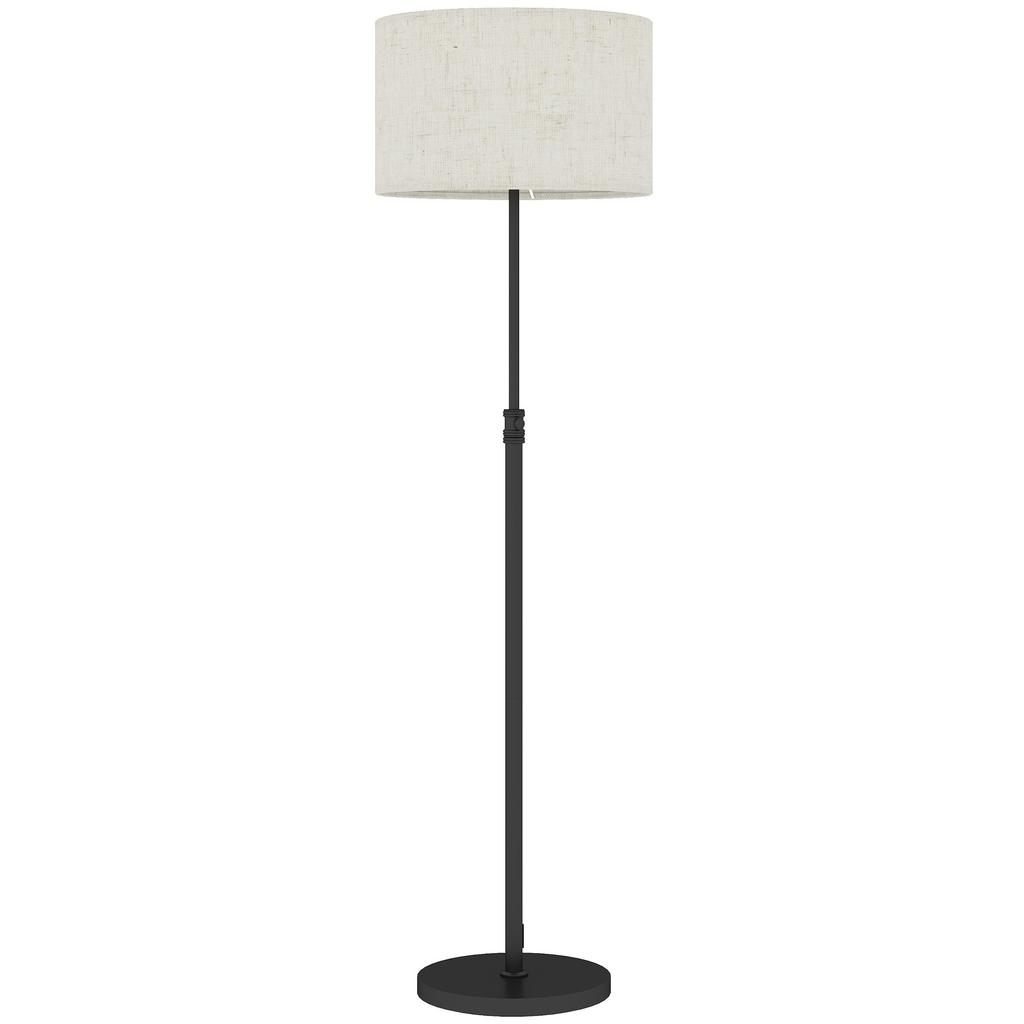 Floor Lamp with Remote, Height Adjustable Standing Lamp with Linen Shade, Dimmable with 3000K-6000K Adjustable Colour Temperatures