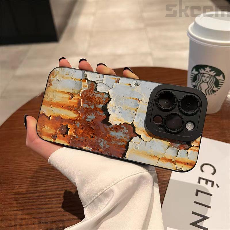 Retro Industrial Rusty Style Silicone Phone Case For Samsung Galaxy S23 S24 S25 Ultra S22 S21 S20 Plus FE A15 A35 A54 A55 Cover