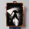Defensive Stance: A Boxer Under the Spotlight Tinplate Signs Sport Poster Metal Vintage Posters Bathroom Decoration Living Room