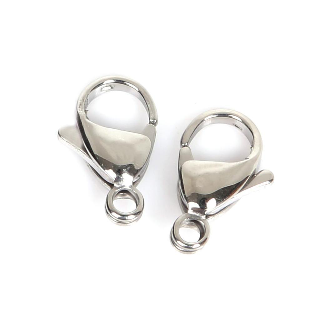 10Pcs/pack Stainless Steel Clasps Lobster Claw DIY Jewelry Accessories