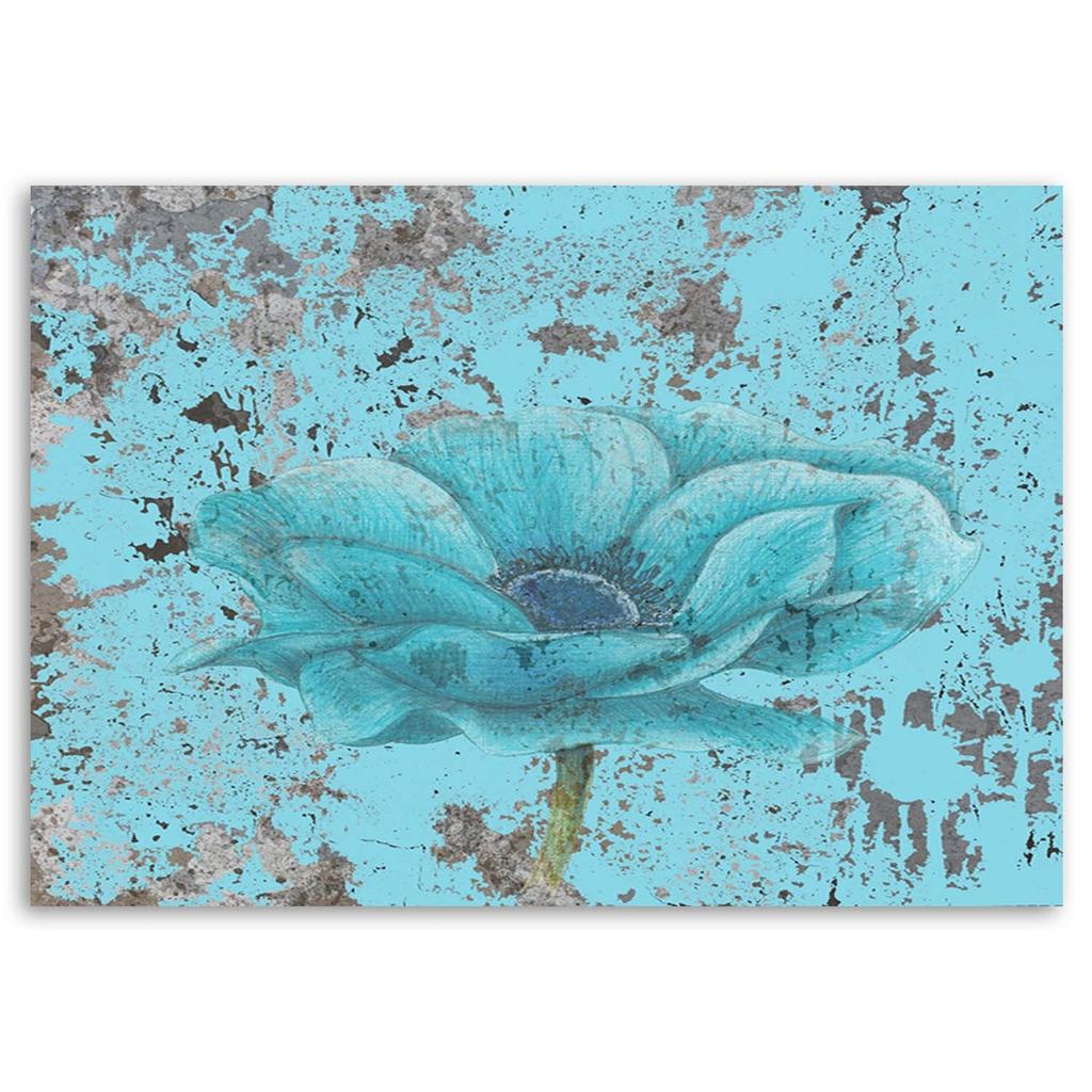 Canvas Print Turquoise Flower