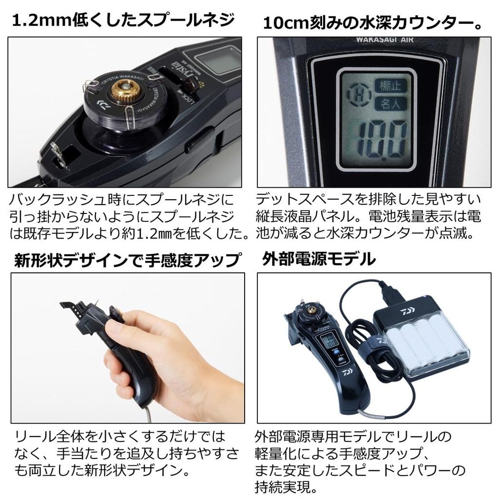 Daiwa Christie Wakasagi AIR Электрическая катушка, жемчужно-белая,