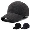 Мужская теплая хлопковая кепка для людей среднего и пожилого возраста, флисовая утолщенная бейсболка, ветрозащитная и морозостойкая кепка, сезонная кепка