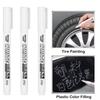1-6Pcs Fine Point White Marker Pens Oily Waterproof Permanent Ink Smooth Writing For DIY Graffiti Sketching Art Craft School