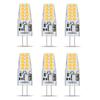 G4 LED Warm White, 6 X 3.5W LED Bulbs, G4 12V LED Warm White 3000K 20x 2835 SMD Replaces 40W Halogen, 400 Lumens Pin Base Lamp, 360° Lighting Angle,