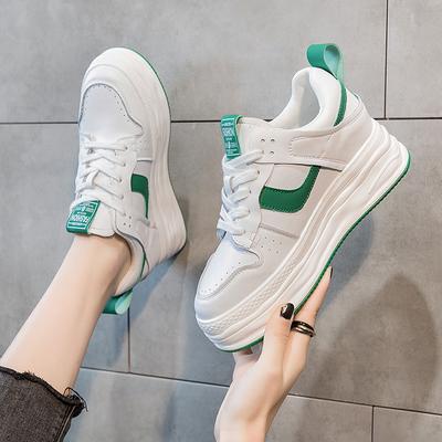 Весенние маленькие размеры новые кожаные белые туфли женские увеличивающие рост стельки повседневные женские туфли на шнуровке студенческие туфли