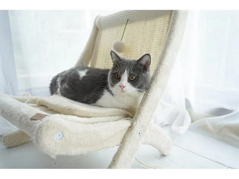 All-in-One Cat Bed: Climbing Frame, Nest, and Scratching Board Sofa - Sisal, No Dandruff, Summer-Ready