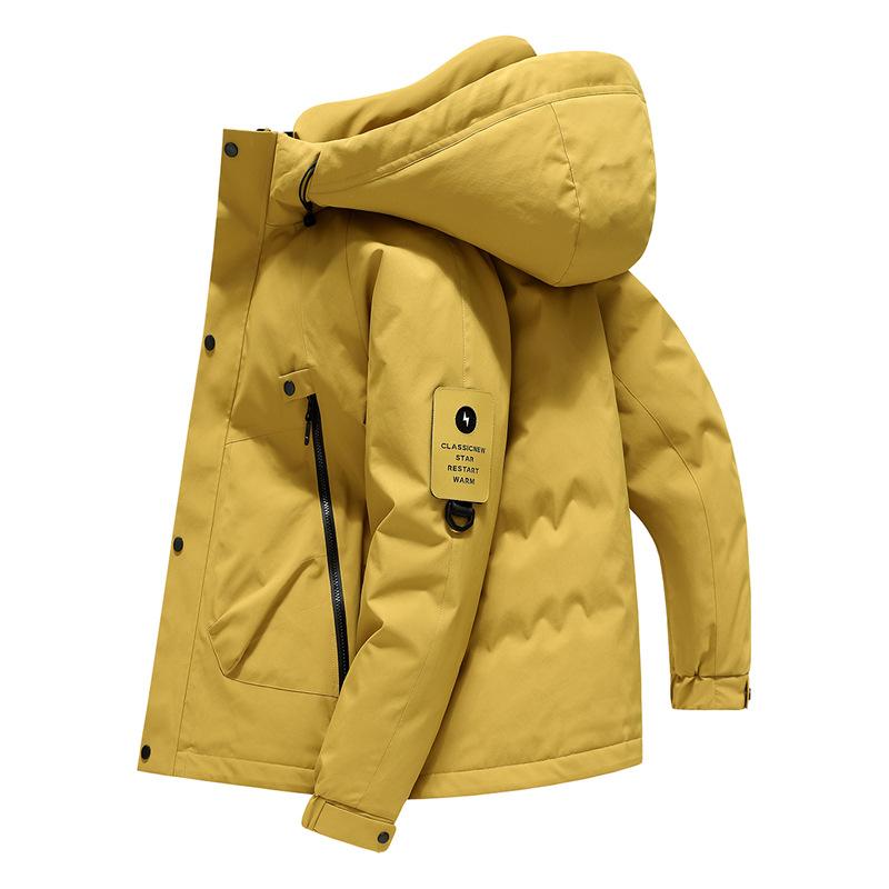 Мужская и женская куртка-пуховик свободного покроя для двоих, куртка с капюшоном, осенне-зимняя новая куртка для работы на пуху