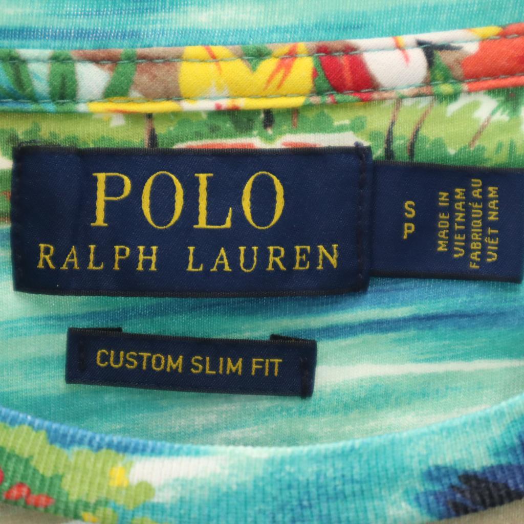 Polo Ralph Lauren Tropical Pattern Short Sleeve Custom Slim Fit T-shirt S Men's Used